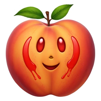 peach with handprints sticker