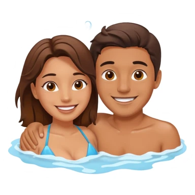 couple in love in a jacuzzi sticker