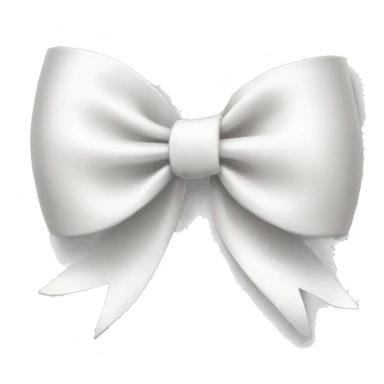 White bow on white bow sticker