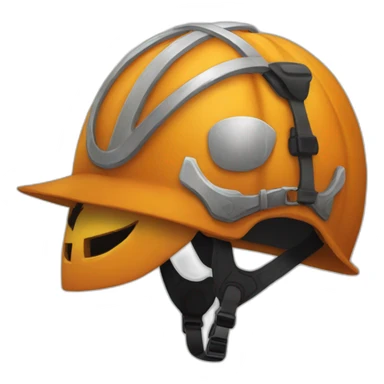 pumpkin in a helmet sticker