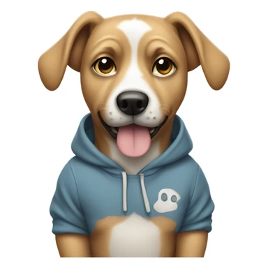 Dog wearing a sweatshirt  sticker