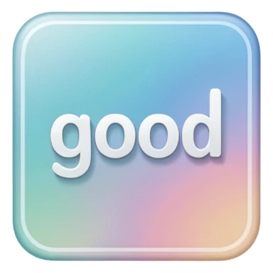 a square in which is good written in it also fill the background with pastel blue color sticker