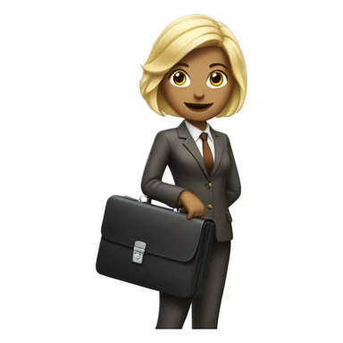 blondie holding out briefcase sticker