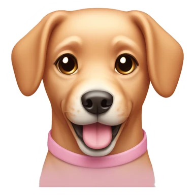 cute pastel pink caramel dog sticker