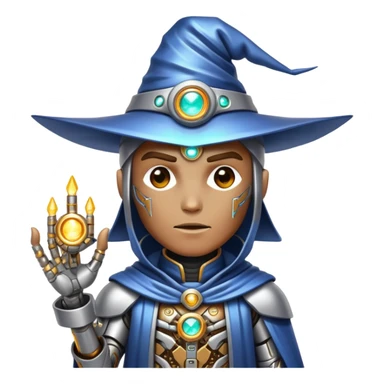 cyborg wizard sticker