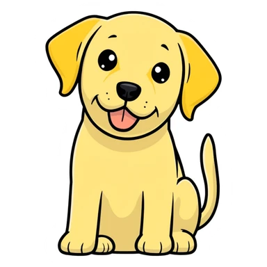 Yellow lab face  sticker