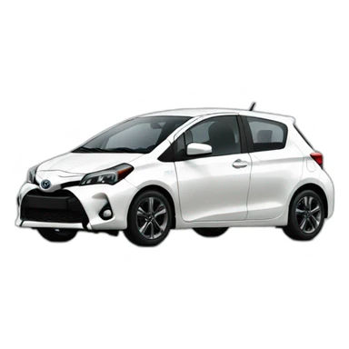 White Toyota GR Yaris sticker