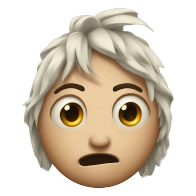 Emoji face with a song stuck in head sticker