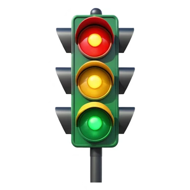isometria illustrazione 3d Semaforo sticker