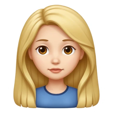 very big head and small body proportion female cartoon sticker