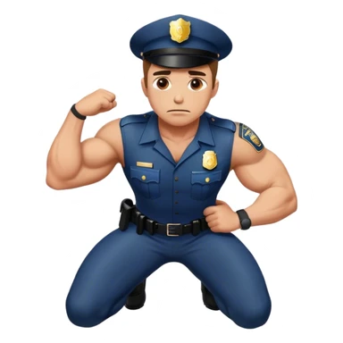 Cop kneeling on neck sticker