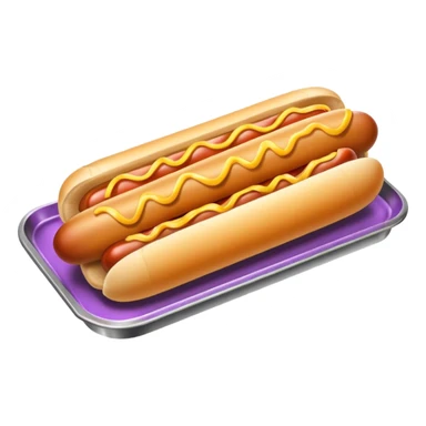 one hot dog with french fries on a tray sticker