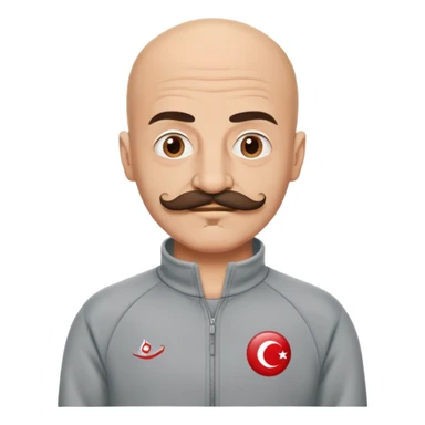 Recep İvedik, Turkish comedy character with mustache, bald head, wearing tracksuit sticker