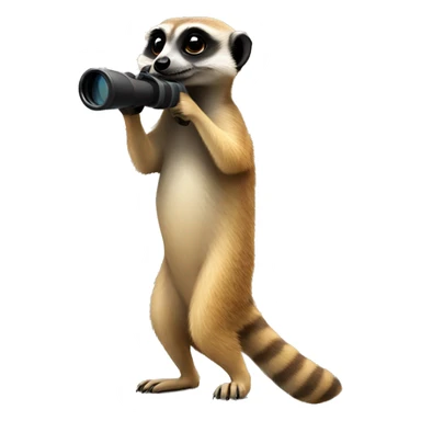 meerkat with 
binoculars in his hand sticker