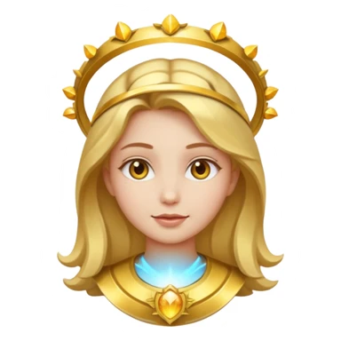 classic girl emoji with halo sticker