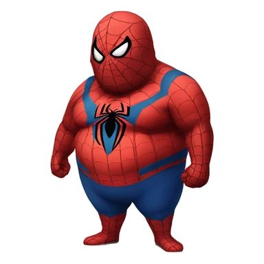 fat spiderman sticker