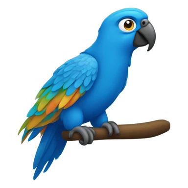 Blue parrot sticker