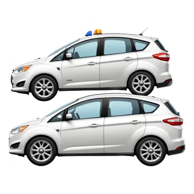 white ford car c max being towed by a towing car sticker