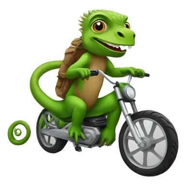 Iguana riding monkey sticker