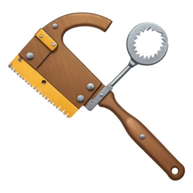 une scie pour couper du bois sticker