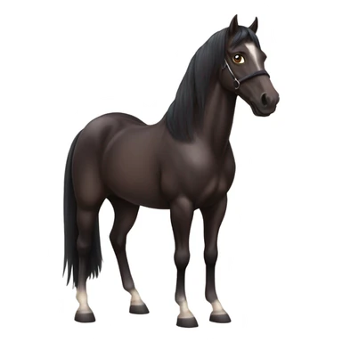 Dark bay horse sticker