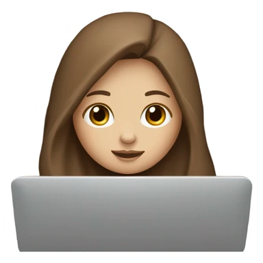 White girl brown hair surfing on the internet under blanket sticker