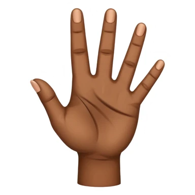 A flat hand with the palm facing towards me and the middle finger bent 90 degrees sticker