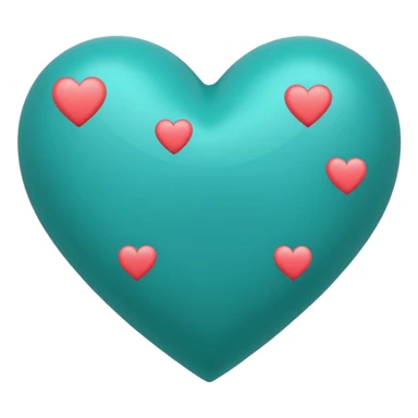 Teal heart with little hearts and Alana wording sticker