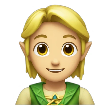 link zelda smiling face with open palms sticker