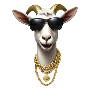 A Goat that makes rap sticker
