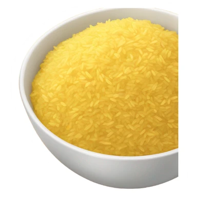 Bowl of yellow rice with chicken  sticker