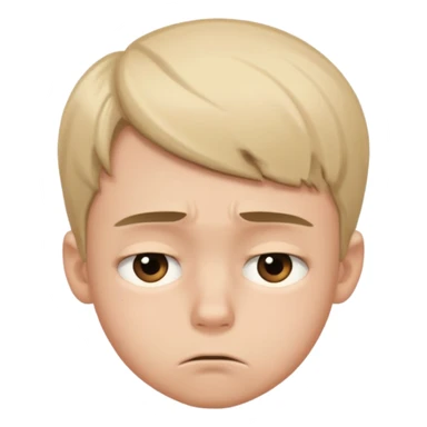 Ashamed emoji boy sticker