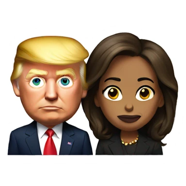 donald trump and kamala sticker