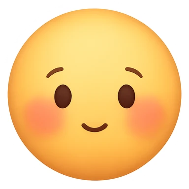 cute emoji, blushing cheeks, tiny mouth, soft expression sticker