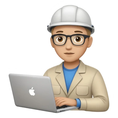 technologist with laptop sticker