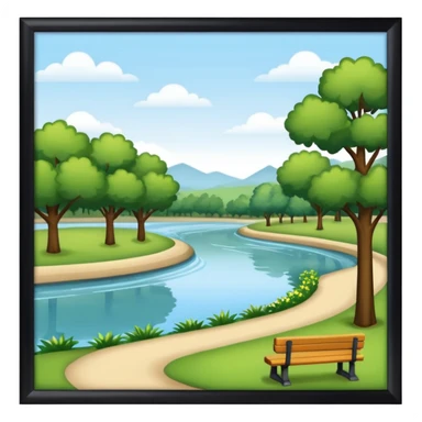 basic park by a river sticker
