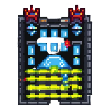 geometry dash game level with spikes sticker