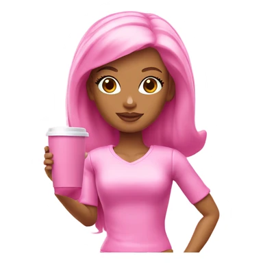 Pink Barbie coffee mug sticker