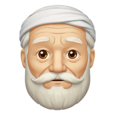 Old man stroking his beard sticker