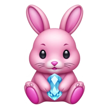  crystallized bunny pink sticker