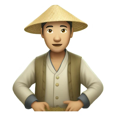 Chinese peasant sticker