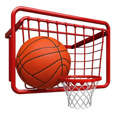red basketball rack sticker