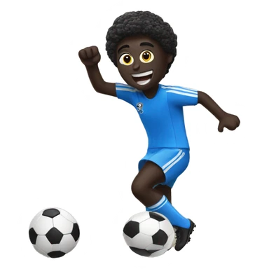 an oreo cookie kicking a soccer ball sticker