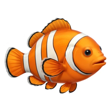 Full body of a clownfish  sticker