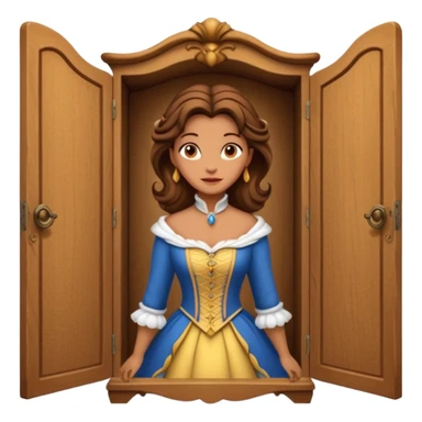 A middle-aged lady character from the fairy tale Beauty and the Beast — she was turned into a wardrobe by magic, while retaining the wardrobe's original form and having an anthropomorphic face. sticker