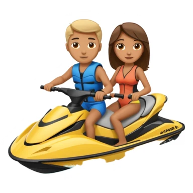Two people on a jetski  sticker