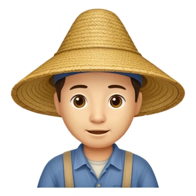Vietnamese hat of a farmer  sticker