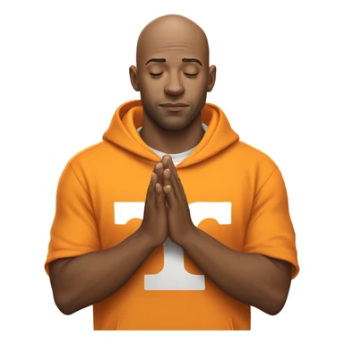 bald guy with Tennessee Volunteers Hoodie praying  sticker
