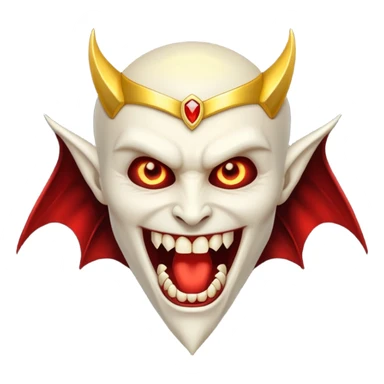 vampire fangs with halo sticker