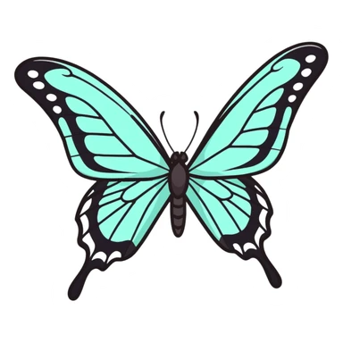 colorful butterfly wing sticker